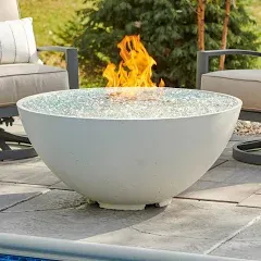 Outdoor Greatroom Natural Grey Cove Edge 42" Round Gas Fire Pit Bowl CV-30E