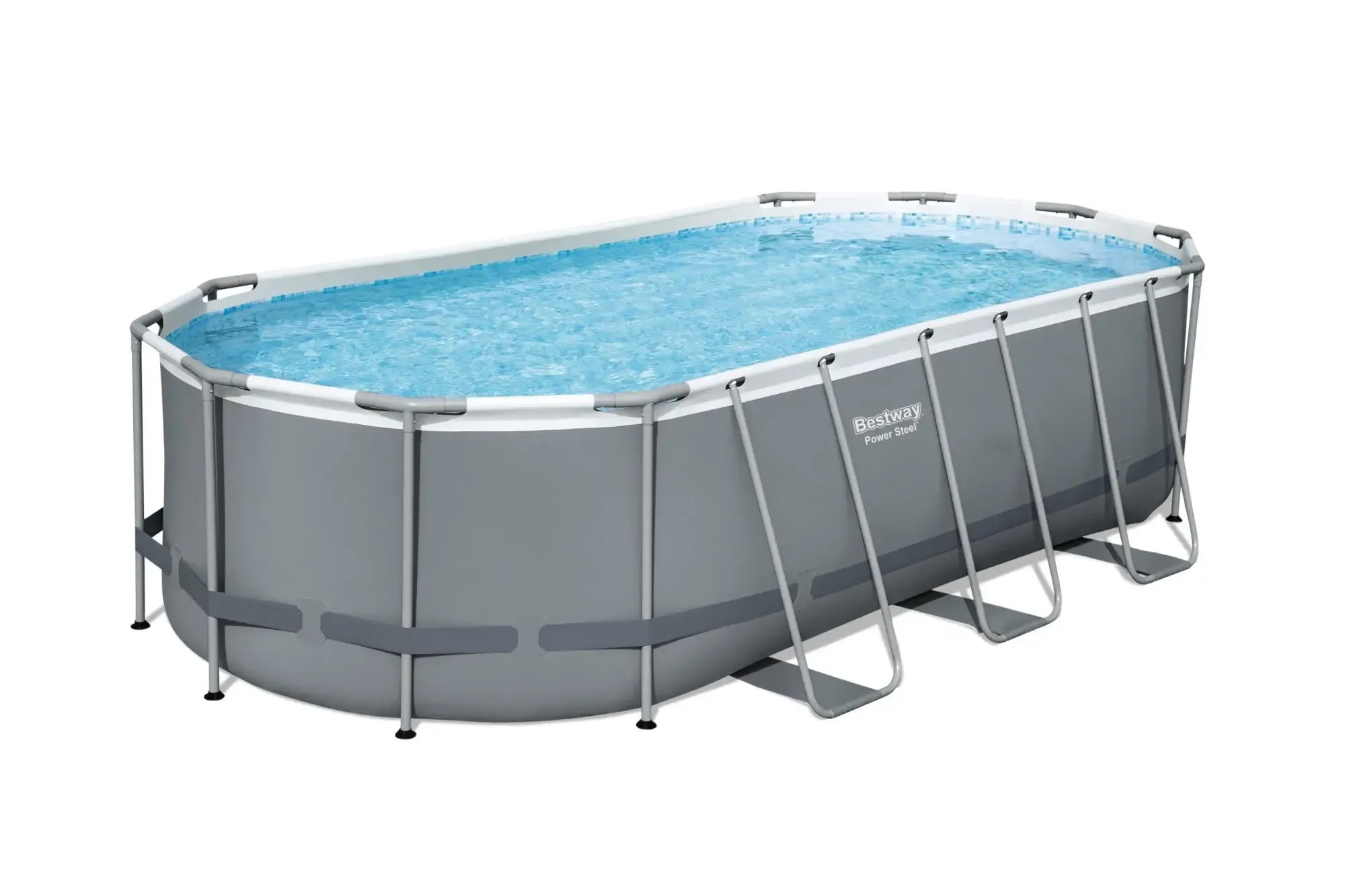 Bestway Power Steel 18' x 9' x 48" Oval Above Ground Outdoor Pool Set