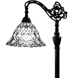 Amora Lighting 62 in. Tiffany Style Floor Lamp with Adjustable Shade