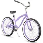 JOYSTAR 20 24 26 inch Beach Cruiser Bike for Kids, Youth, Men and Women Light Purple / 24 inch