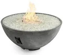 The Outdoor GreatRoom Company Midnight Mist Cove Edge 42" Round Gas Fire Pit Bowl CV-30EMM