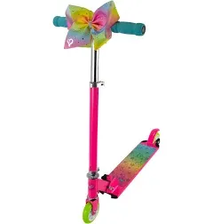 PlayWheels JoJo Siwa 2-Wheel Aluminum Folding Kids Scooter, Pink