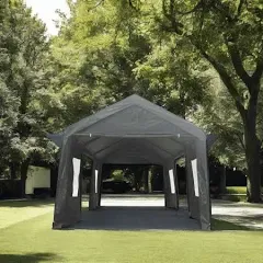 12x20ft Heavy Duty Outdoor Portable Garage Ventilated Canopy Carport Car Shelter