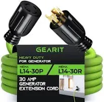 Gearit 30-Amp Generator Extension Cord (40 Feet) 4-Prong, Power Outage 40Ft