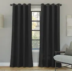 Sun Zero Nordic 2-Pack Theater Grade Noise Reducing Extreme 100% Blackout Grommet Curtain Panel Pair