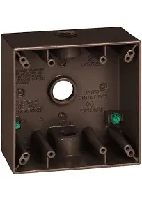 Sigma Electric 14350BR 2 Gang Outlet Box