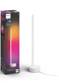 Philips Hue Gradient Signe Table Lamp, Compatible with Alexa & Smart Dimmer Switch with Remote, White - 1 Pack