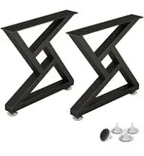 FJANKUI 16 Inch Black Metal Coffee Table Legs