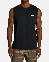 Sport Vent Muscle Tank Top - Black