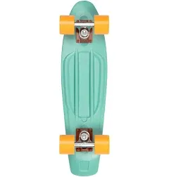 Retrospec Quip Mini Cruiser Skateboard 22.5" Classic Retro Plastic Cruiser Complete Skateboard with ABEC 7 Bearings and PU Wheels Compact Board w/Grippy, Molded Waffle Deck