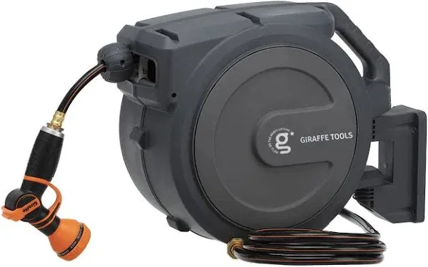  AW505/8 Retractable Garden Hose Reel 5/8&#034; x 115+5 ft, Heavy Duty 5/8‘’ 115FT