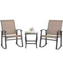 Shintenchi 3 Piece Rocking Bistro Set