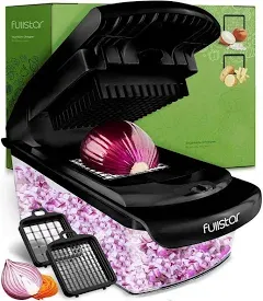 Fullstar Vegetable Chopper, Cheese Slicer, Food Chopper, Veggie Chopper, Onion Chopper, Vegetable Chopper with Container, Mandoline Slicer & Cheese