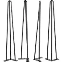 VEVOR Hairpin Table Legs 18&#034; Black Set of 4 Desk Legs 880lbs Load Capacity (Each