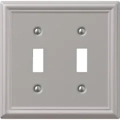 AmerTac Chelsea Steel Double Toggle/ Single Duplex Wallplate