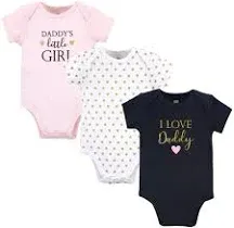 Hudson Baby Cotton Bodysuits, Girl Daddy