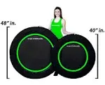 Leaps & Rebounds 48" Mini Fitness Trampoline & Rebounder Gym Equipment, Green