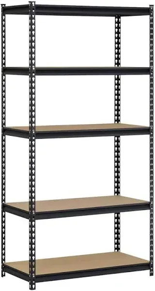 Heavy Duty Metal Muscle Rack Shelving Storage 36&#034;W x 18&#034;D x 72&#034;H Garage 5 Shelf