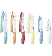 Cuisinart Advantage 12pc Ceramic-Coated Color Knife Set With Blade Guards-