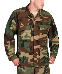 Propper BDU 4-Pocket Coat Cotton Long Woodland Camo, Size: Medium