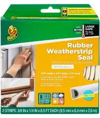 Rubber Weatherstrip Seal Brown 2 Strips 0.38&#034; x 0.25&#034; x 17&#039;  Each