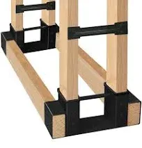 SnugNiture Outdoor Firewood Log Storage Rack Bracket Kit Adjustable Log Rack Holder