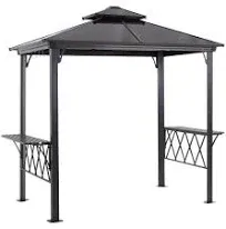 Outsunny 9' x 5' Grill Gazebo Hardtop BBQ Canopy with 2-Tier