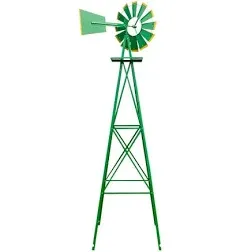 8 ft. Ornamental Windmill Backyard Garden Decoration Weather Vane 4 Legs