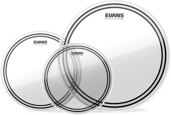 Evans EC2 Clear Tom Drum Head Pack