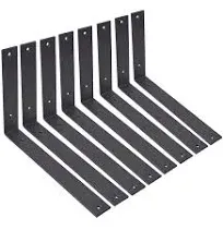 Shelf Brackets 12 Inch L Brackets for Shelves Heavy Duty Black Wall Brackets