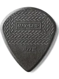 Dunlop Max Grip Jazz III Carbon Fiber Guitar Picks - 6 Pack