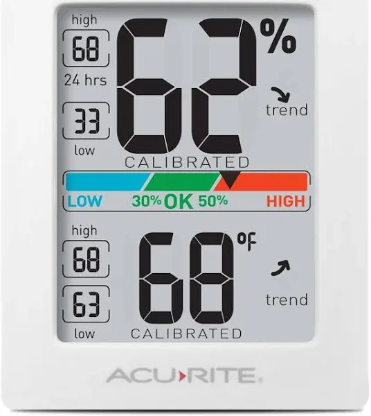 AcuRite Humidity Meter Hygrometer and Indoor Digital Thermometer with Temperatur