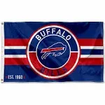 Wincraft Buffalo Bills Patch Button Circle Logo Banner Flag