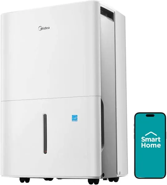 Midea 4,500 Sq. Ft. Energy Star Certified Dehumidifier with Pump 50 Pint