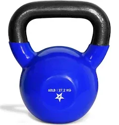 Yes4All 5-65lbs Kettlebells Vinyl Coated Cast Iron for Dumbbell Weights Exercises