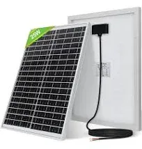 Solar Panel 12V Monocrystallin<wbr/>e Waterproof Panel for Charging 12V Battery 25W