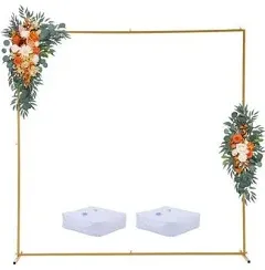 Wedding Backdrop Stand 6.6x6.6 FT MetalSquare Balloon Arch Stand for Party and C