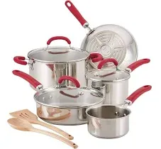 Create Delicious 10-Piece Stainless Steel Cookware Set