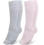 Kindred Bravely Premium Maternity Compression Socks (2-Pack) | Soft Pink & Grey Heather