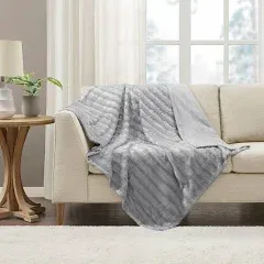 Madison Park Duke Long Fur Throw