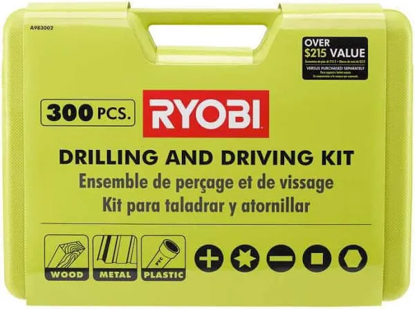 RYOBI Drill and Drive Kit 300-Piece