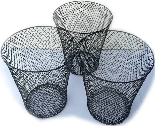 Essentials Wire Mesh Round Waste Basket