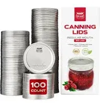 Forjars 100 Regular Mouth + 100 Wide Mouth Canning Lids