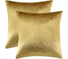 GIGIZAZA Gold Velvet Decorative Throw Pillow Covers Pillow Covers Sofa 2 Soft Cushion Covers