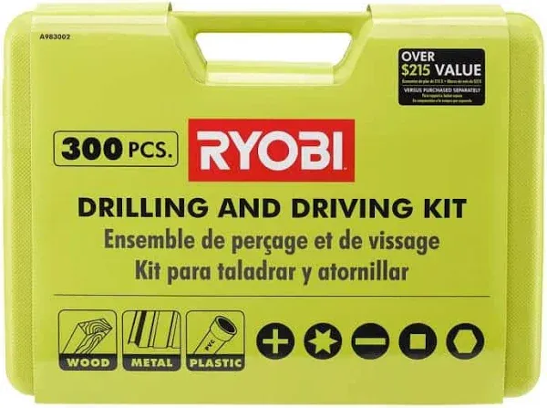 RYOBI Drill and Drive Kit 300-Piece