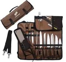 Chef Knife Roll Bag (15 Slots) Holds Knives Up To 19&#034; - Knives Not Included