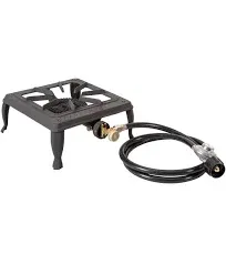 Stansport Single Burner Cast Iron Stove with Regulator Hose (208-100)