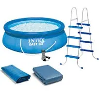 Intex 15'x48" Inflatable Pool with Ladder, Pump and Deluxe Pool Maintenance Kit