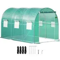 VEVOR Walk-in Tunnel Greenhouse Galvanized Frame Waterproof 9.8x6.6x6.6 ft