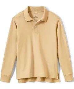 Kids Long Sleeve Interlock Polo Shirt new without tags